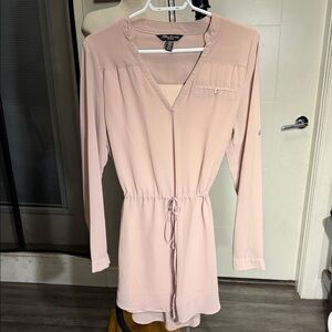 Blush Long Sleeve Shirt Dress